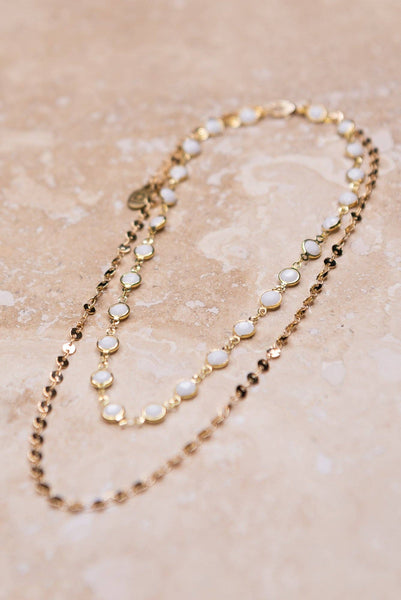 DD Kadee Necklace in White/Gold