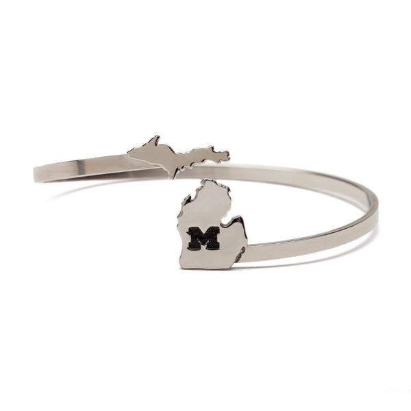 SA University of Michigan Bracelet - State of Michigan Shaped