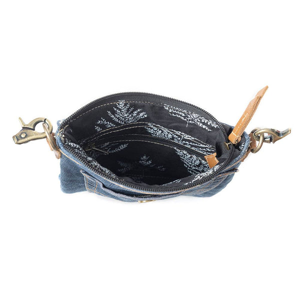 MY Dahlia Denim Crossbody Bag: Denim Blue