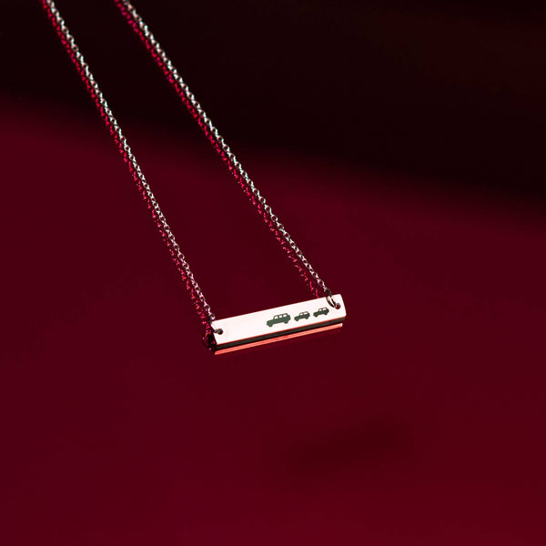WT Mama Jeeper with Baby Jeeps Stainless Steel Necklace: 1 Baby Jeep
