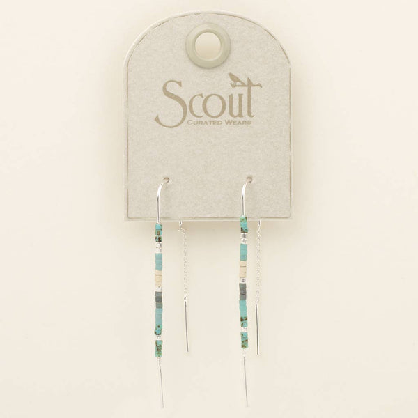 SC Chromacolor Miyuki Thread Earring - Turquoise Multi/Silver