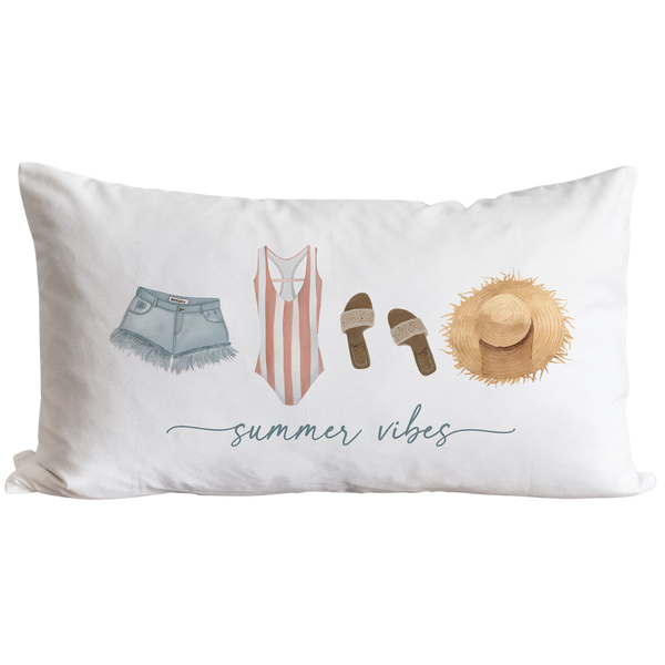 PL Summer Vibes Pillow Cover: Natural / 16" x 26"