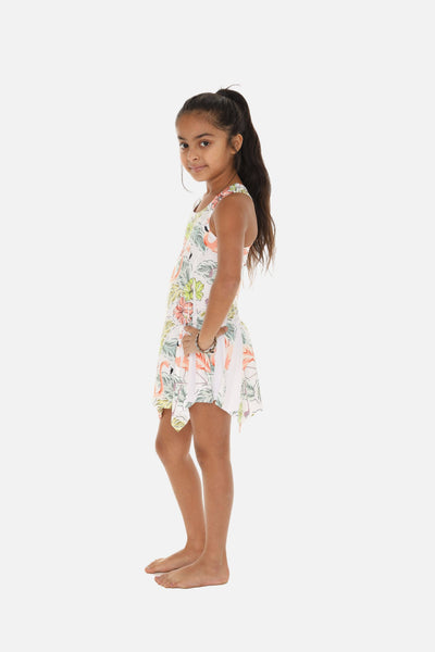 SW Adorable Dress for Kids with a Pop of Flamingos: MULTI / 4