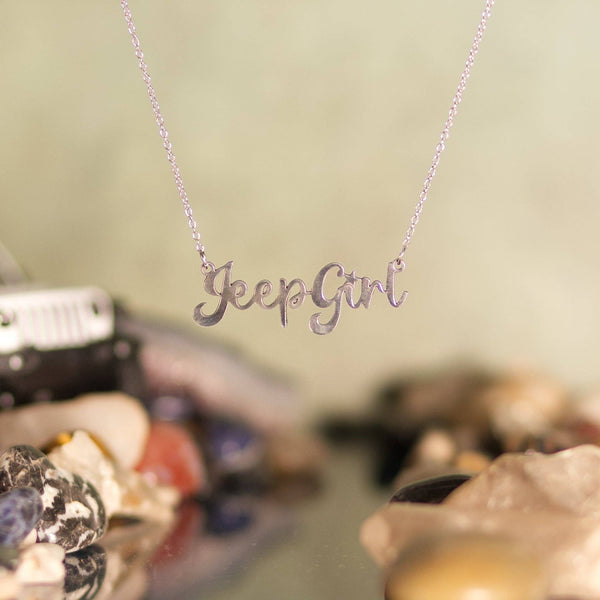 WT Jeep Girl Stainless Steel Necklace