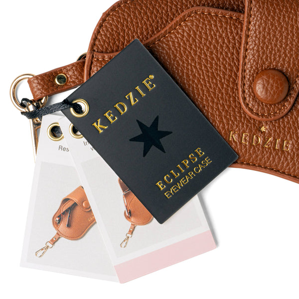 Kedzie Eclipse Eyewear Case Open Stock: Chestnut