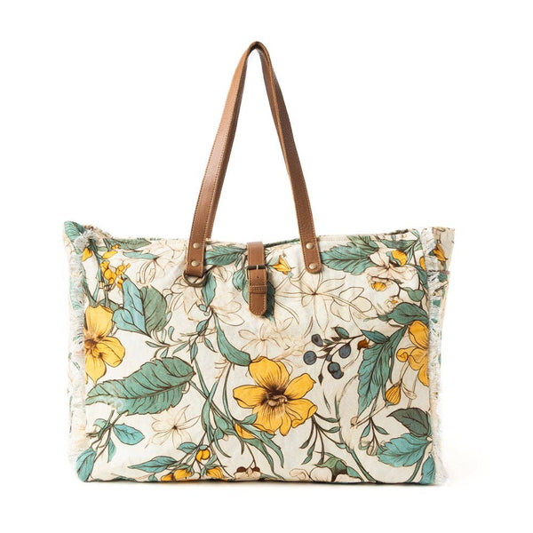 MY Lovely Florals Weekender Bag In Light Green: Variant Combo